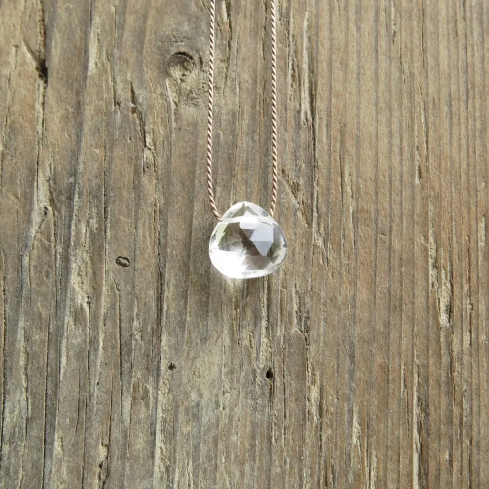 Minimalist Crystal Quartz Necklace - Picture 2 of 4